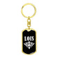 Lois v03a - Luxury Dog Tag Keychain