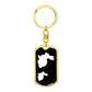 Mama Rabbit With 1 Kitten v3 - Luxury Dog Tag Keychain