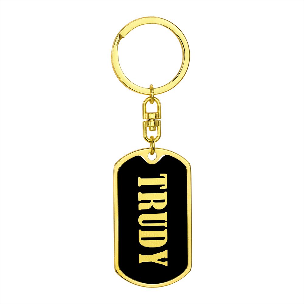Trudy v02 - Luxury Dog Tag Keychain