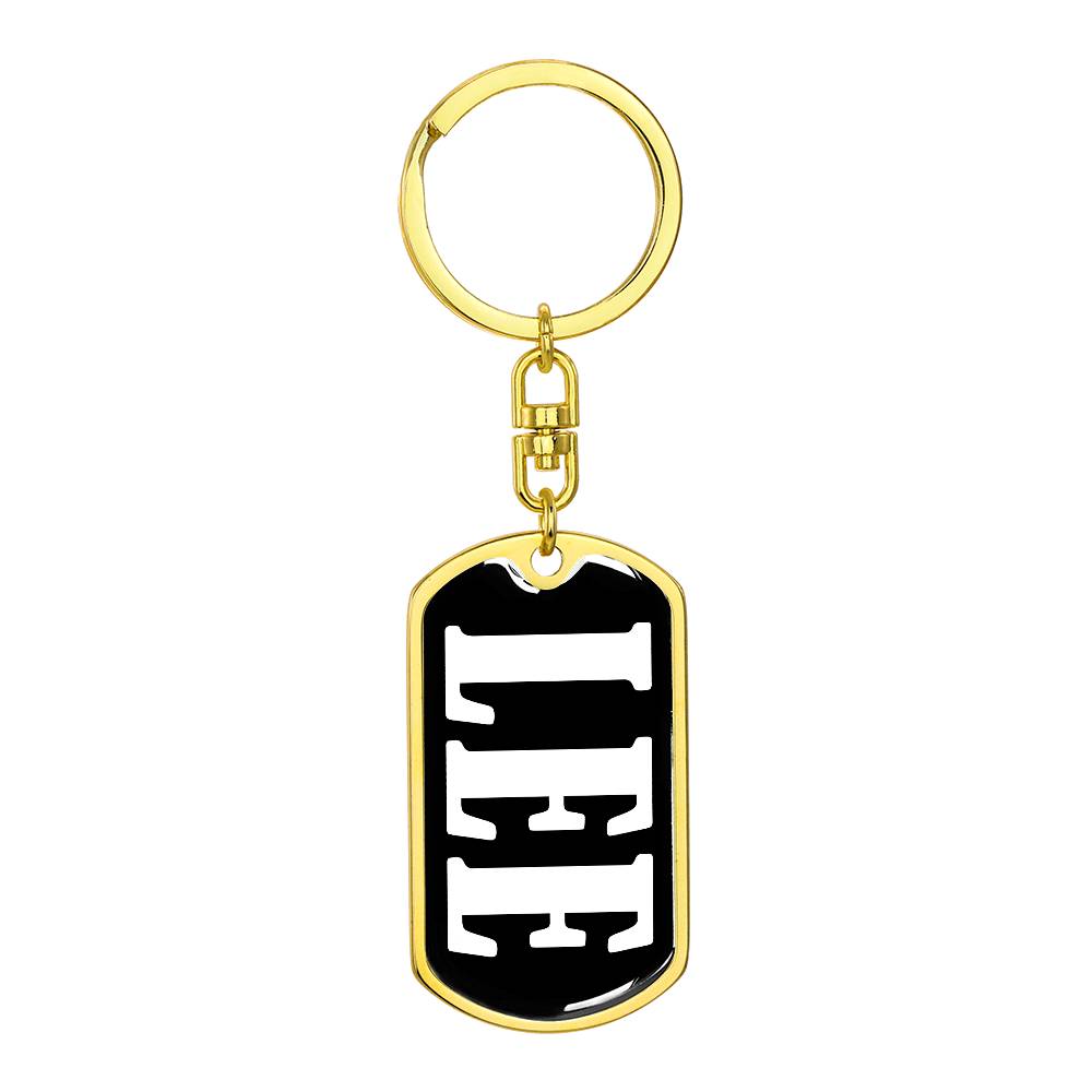 Lee v01w - Luxury Dog Tag Keychain
