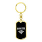 Annette v03a - Luxury Dog Tag Keychain