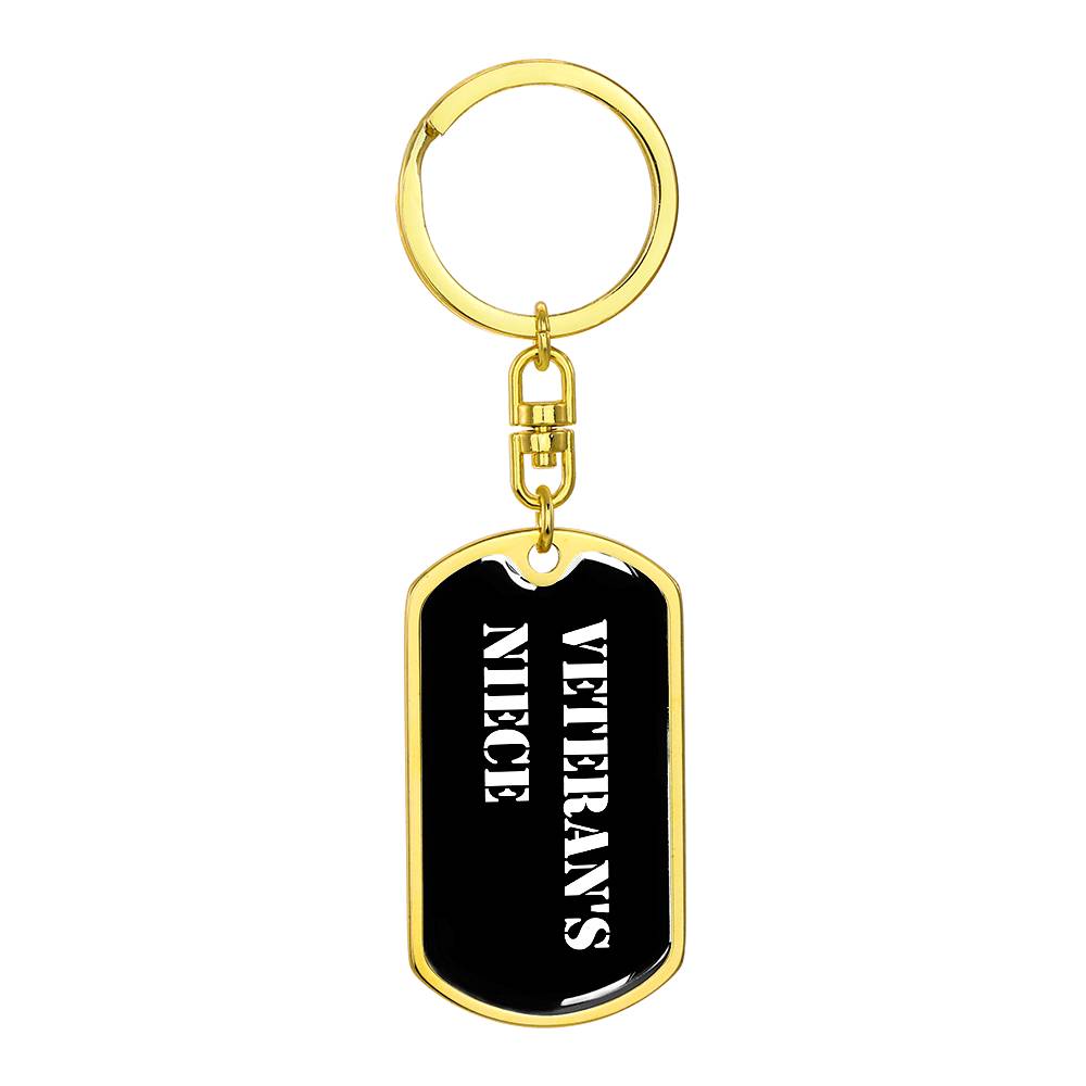 Veteran's Niece v3 - Luxury Dog Tag Keychain