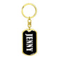 Jenny v01w - Luxury Dog Tag Keychain