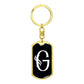Initial G v001-13 - Luxury Dog Tag Keychain