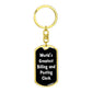 World's Greatest Billing and Posting Clerk v3 - Luxury Dog Tag Keychain