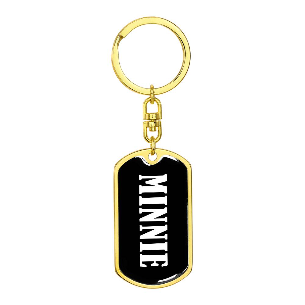 Minnie v01w - Luxury Dog Tag Keychain