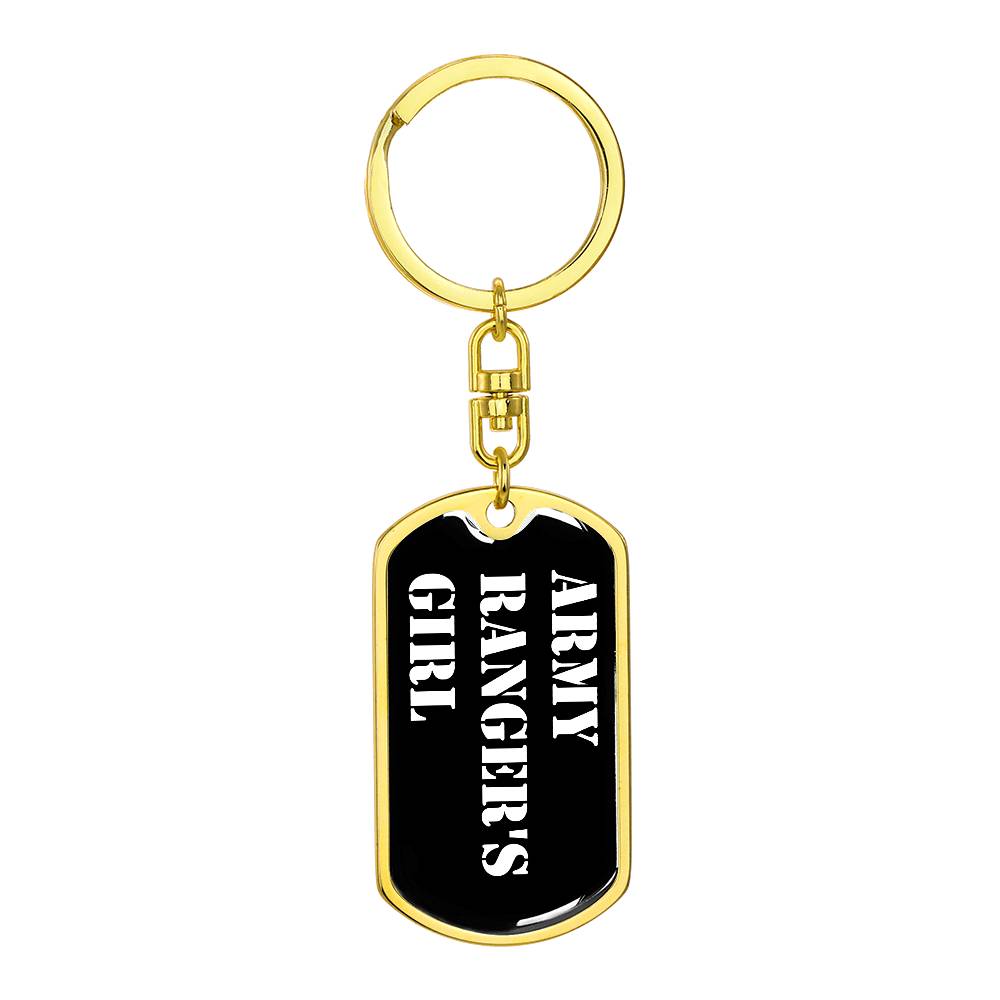 Army Ranger's Girl v3 - Luxury Dog Tag Keychain