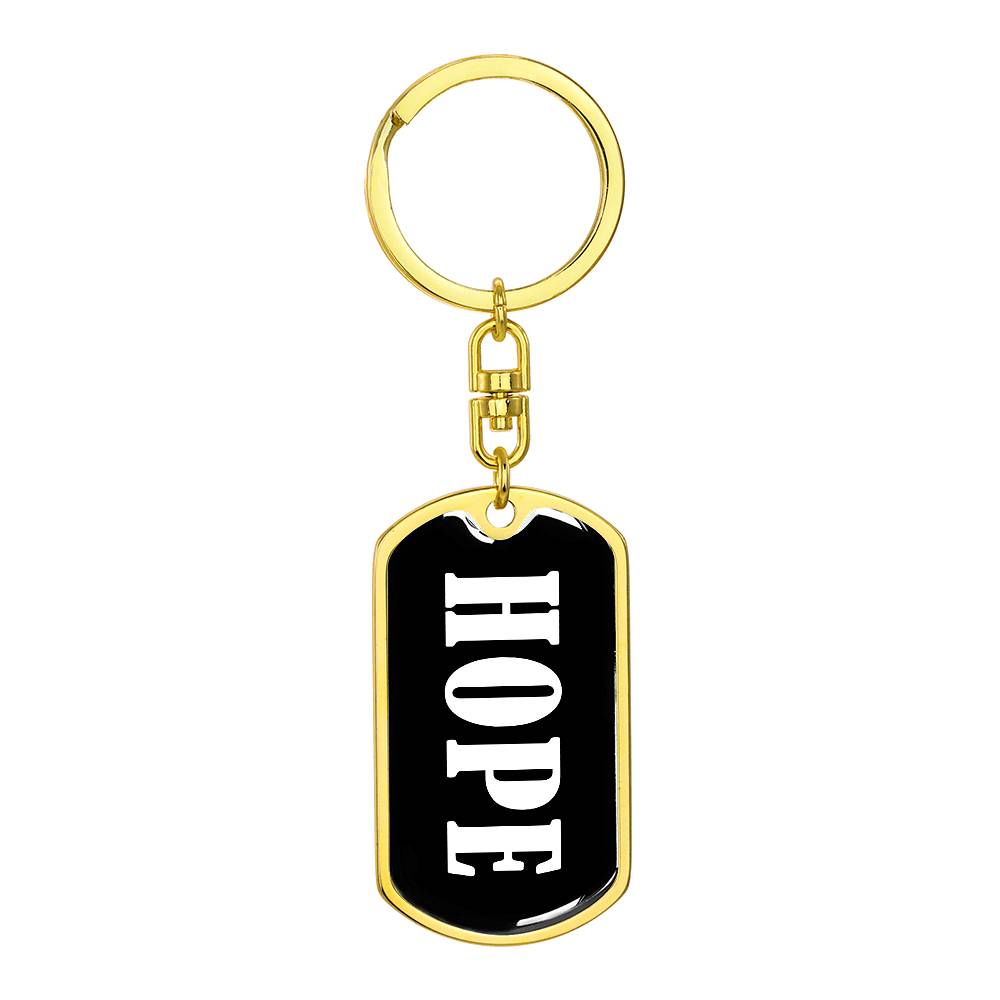 Hope v03 - Luxury Dog Tag Keychain