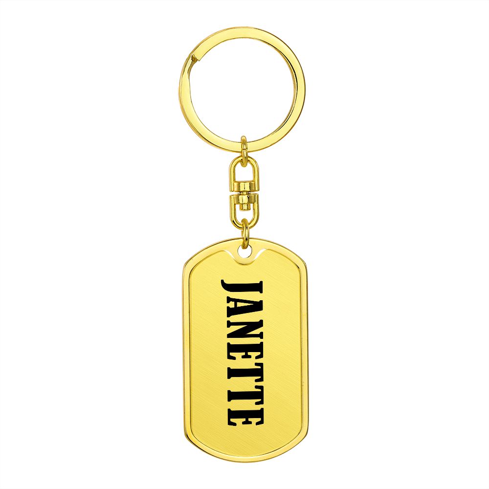 Janette v01 - Luxury Dog Tag Keychain