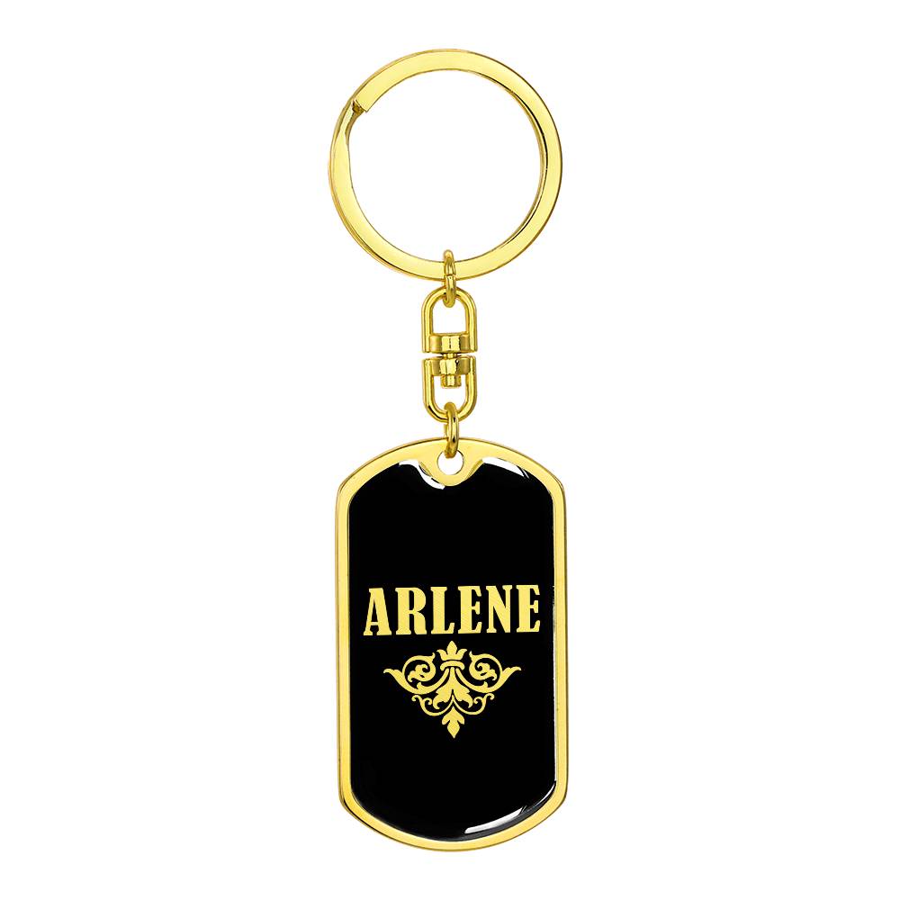 Arlene v02a - Luxury Dog Tag Keychain