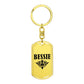 Bessie v01a - Luxury Dog Tag Keychain
