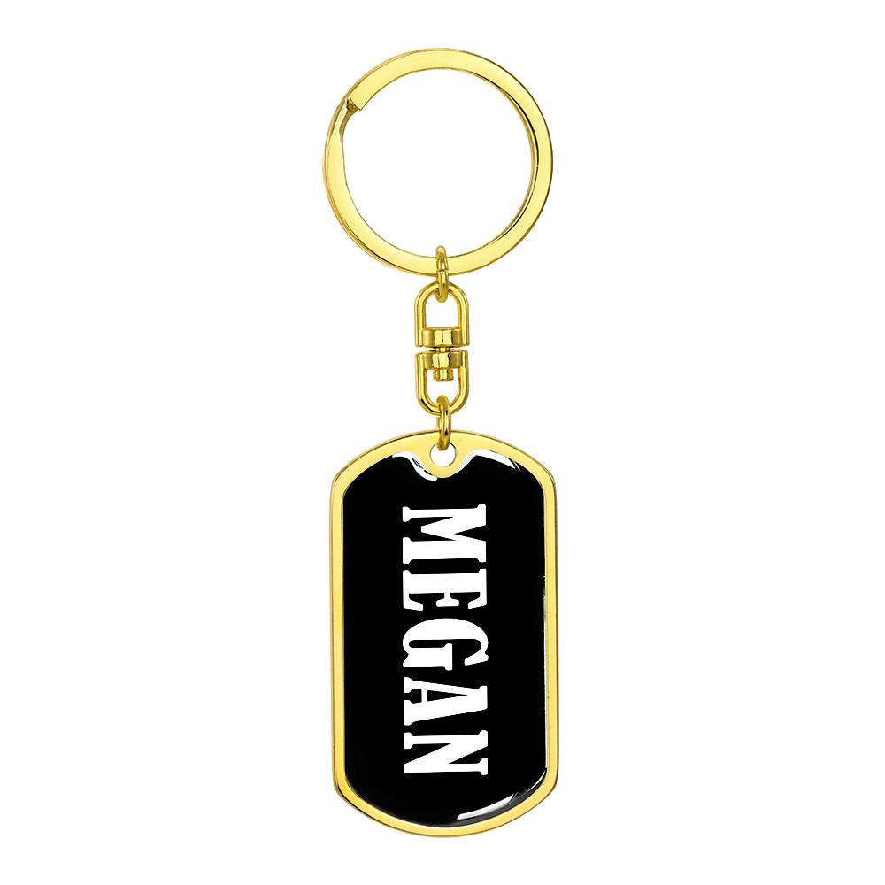 Megan v01w - Luxury Dog Tag Keychain