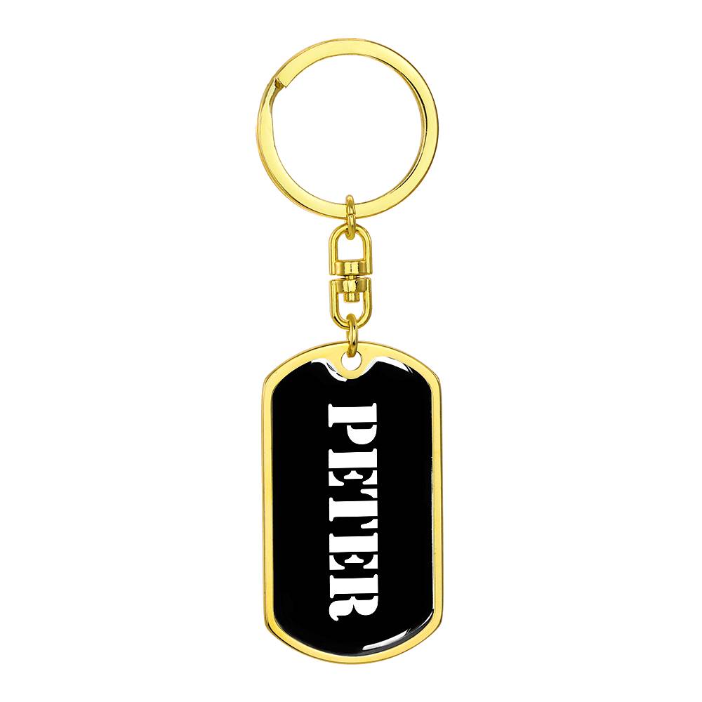 Peter v2 - Luxury Dog Tag Keychain