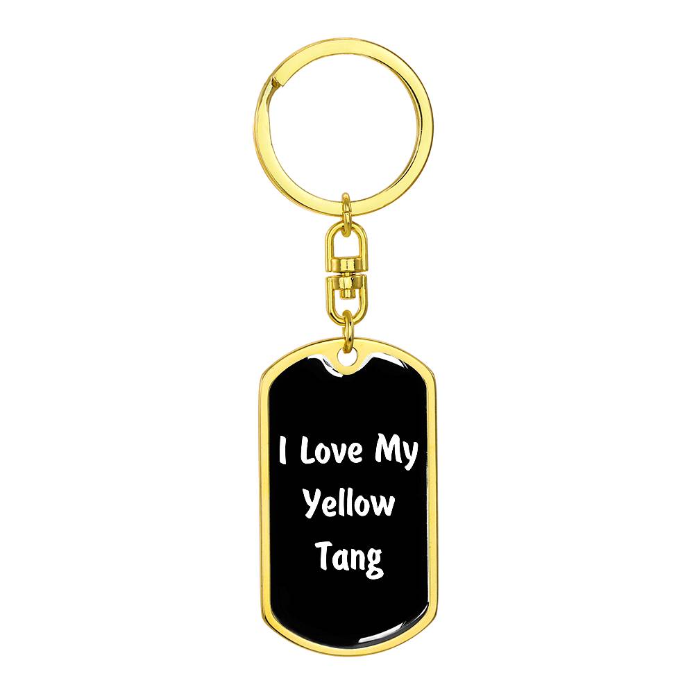 Love My Yellow Tang v3 - Luxury Dog Tag Keychain