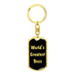 World's Greatest Boss v2 - Luxury Dog Tag Keychain