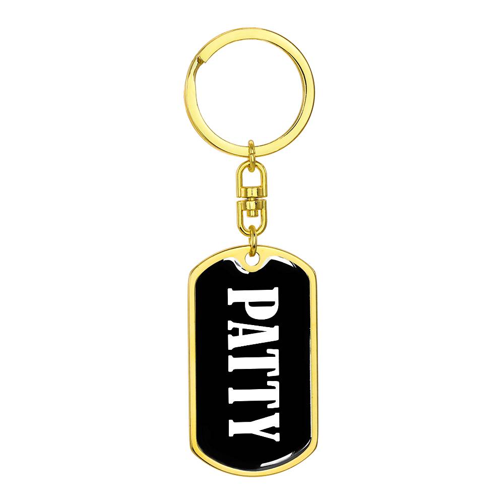 Patty v01w - Luxury Dog Tag Keychain