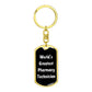 World's Greatest Pharmacy Technician v3 - Luxury Dog Tag Keychain