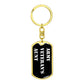 Army Veteran's Aunt v3 - Luxury Dog Tag Keychain