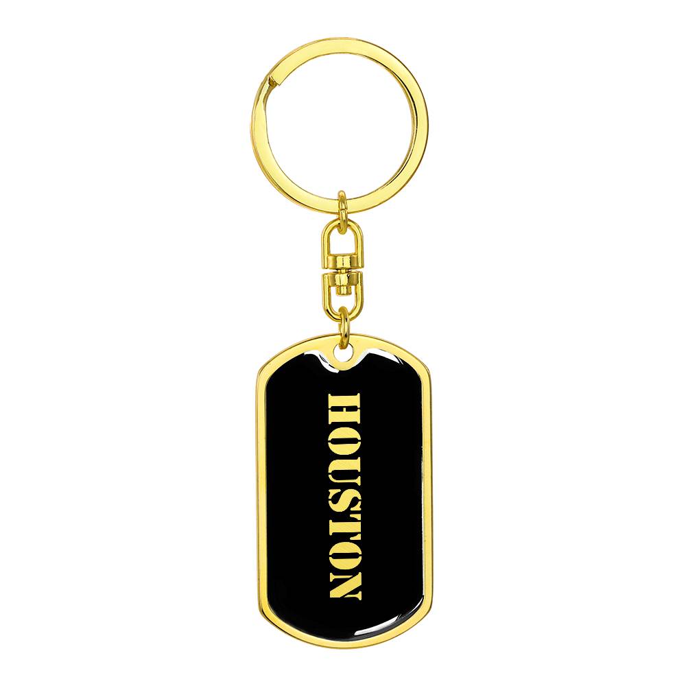 Houston v2 - Luxury Dog Tag Keychain
