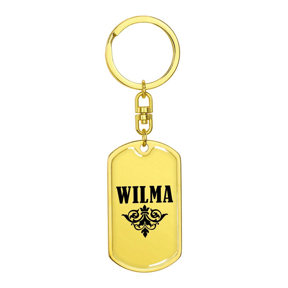 Wilma v01a - Luxury Dog Tag Keychain