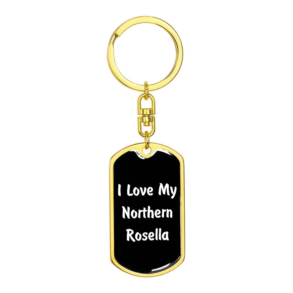 Love My Northern Rosella v3 - Luxury Dog Tag Keychain