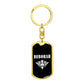Deborah v03a - Luxury Dog Tag Keychain