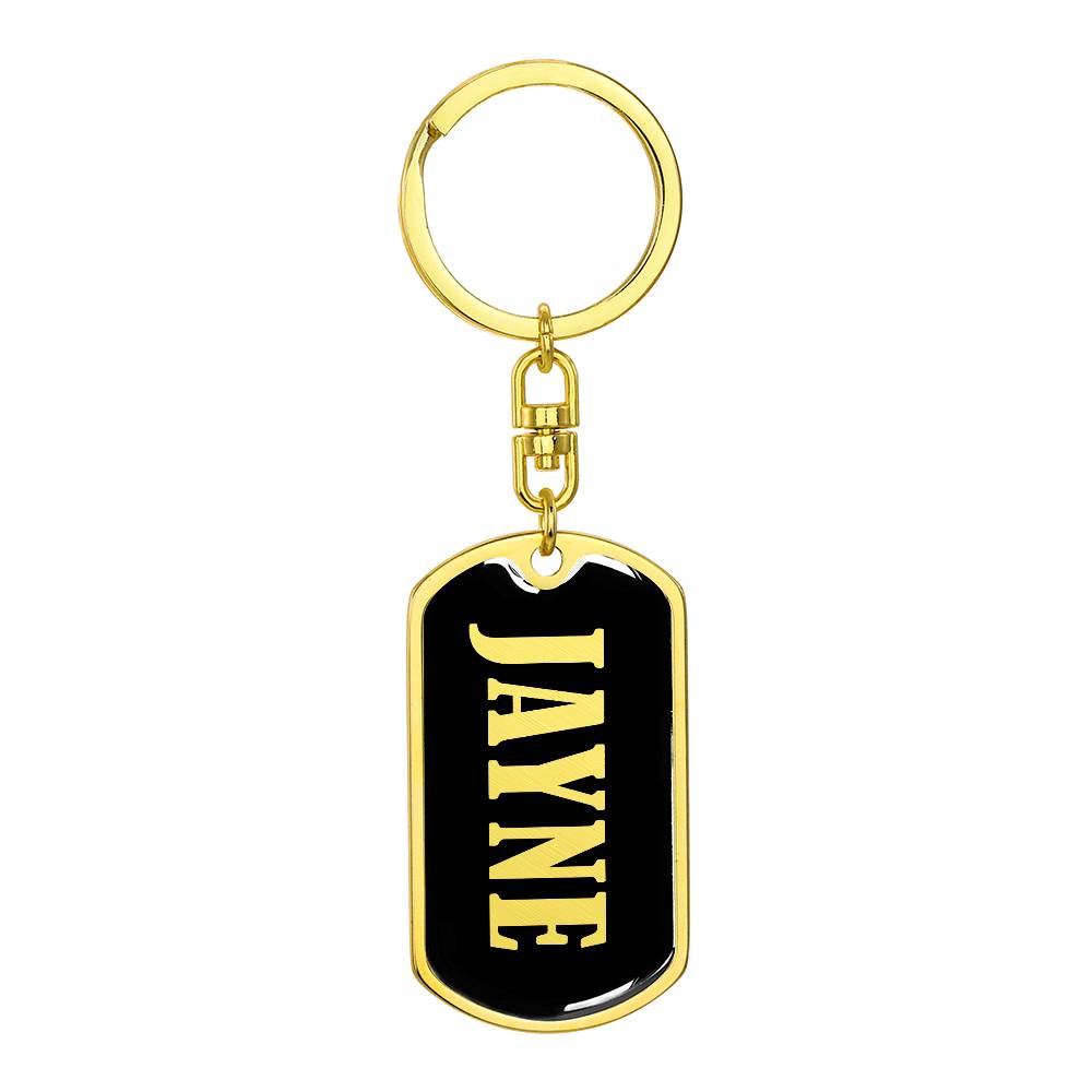 Jayne v02 - Luxury Dog Tag Keychain