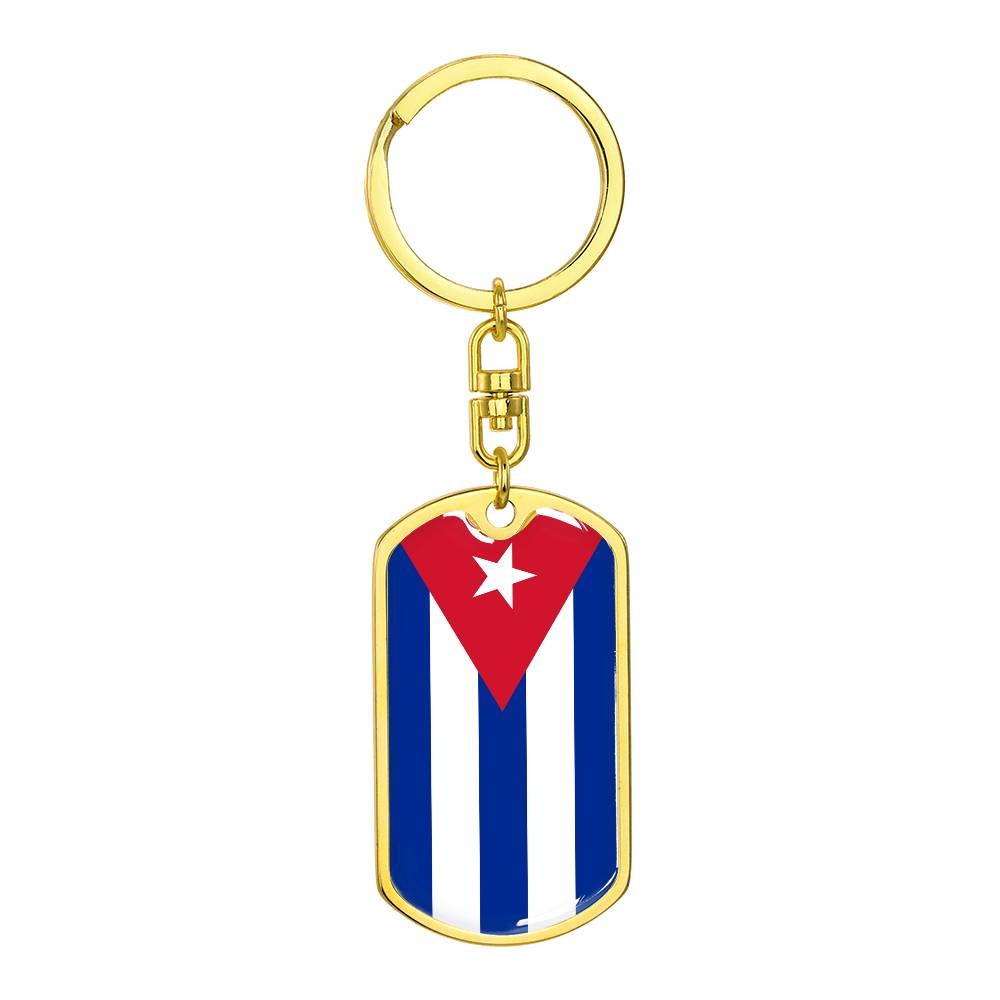 Cuban Flag - Luxury Dog Tag Keychain
