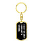 Coast Guard Veteran's Sister v3 - Luxury Dog Tag Keychain