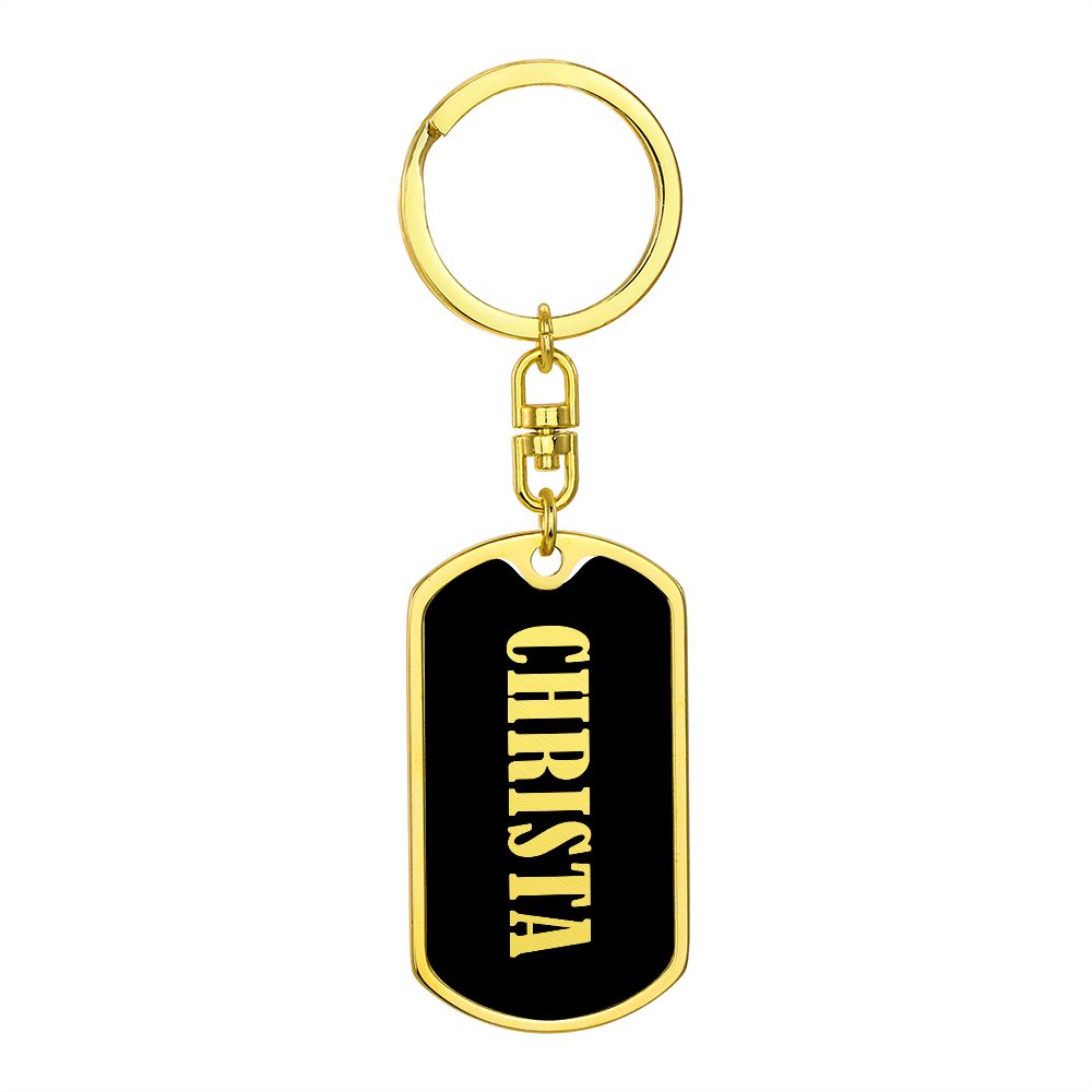 Christa v02 - Luxury Dog Tag Keychain