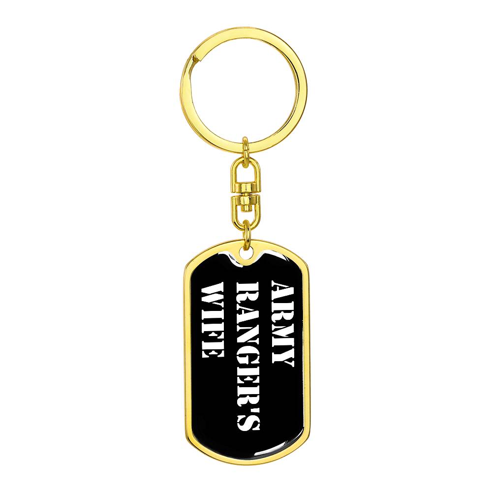 Army Ranger's Wife v3 - Luxury Dog Tag Keychain