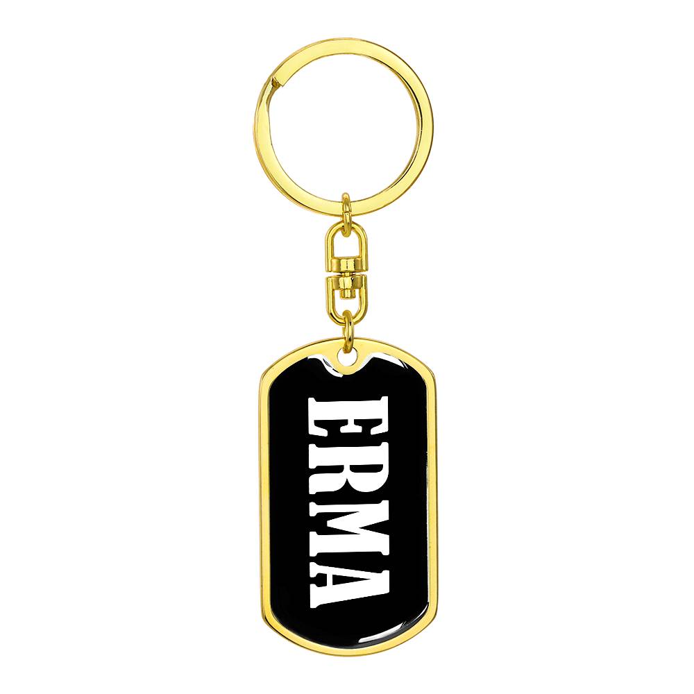 Erma v01w - Luxury Dog Tag Keychain