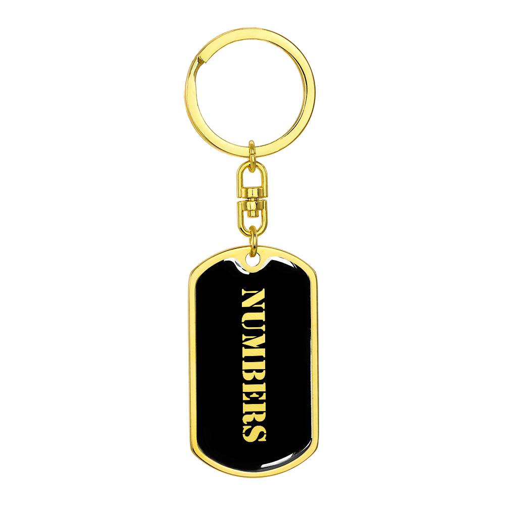 Numbers v2 - Luxury Dog Tag Keychain