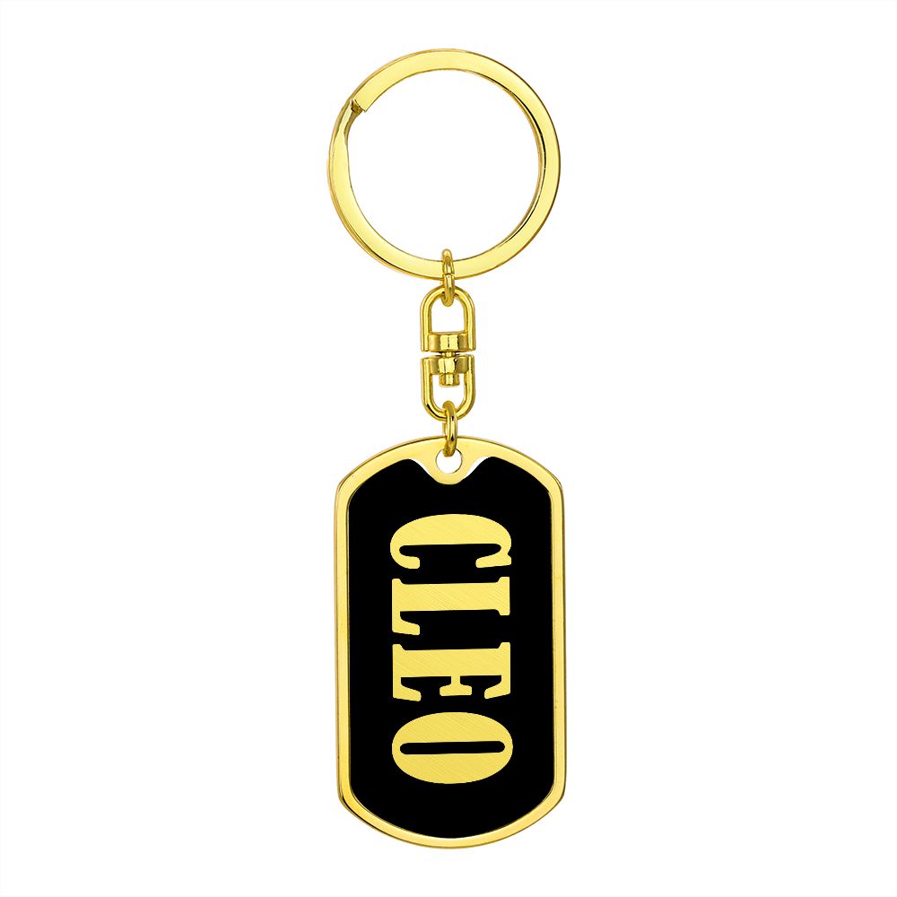 Cleo v02 - Luxury Dog Tag Keychain