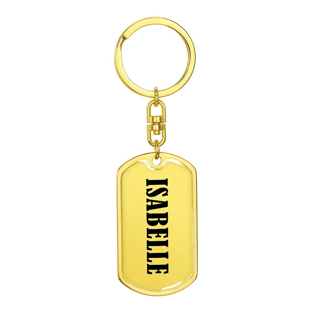 Isabelle v01 - Luxury Dog Tag Keychain