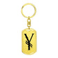 Initial Y v001-11 - Luxury Dog Tag Keychain