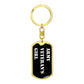 Army Veteran's Girl v3 - Luxury Dog Tag Keychain