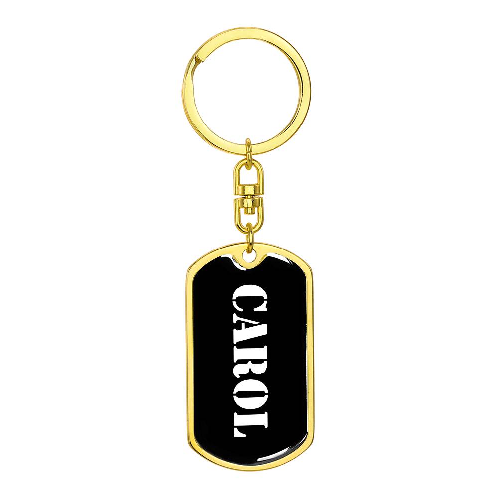 Carol v3 - Luxury Dog Tag Keychain