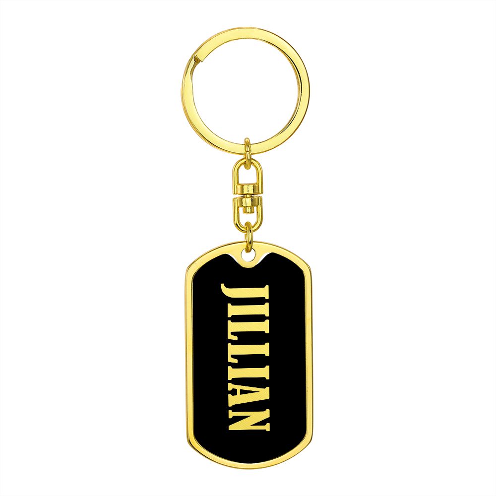 Jillian v02 - Luxury Dog Tag Keychain
