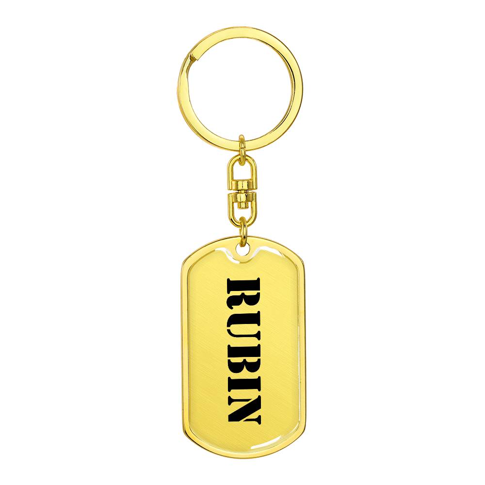 Rubin - Luxury Dog Tag Keychain