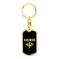Marjorie v02a - Luxury Dog Tag Keychain