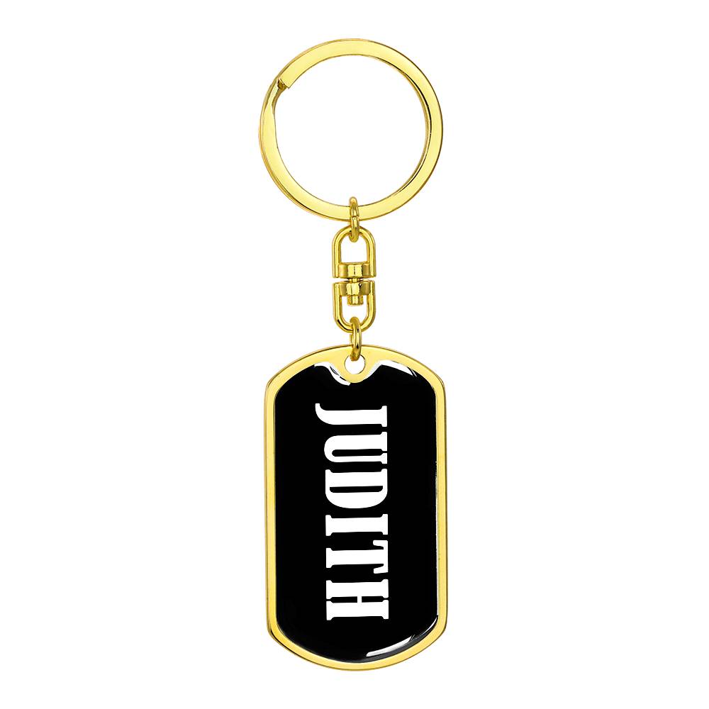 Judith v01w - Luxury Dog Tag Keychain
