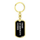 Coast Guardsman's Father v3 - Luxury Dog Tag Keychain