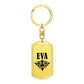 Eva v01a - Luxury Dog Tag Keychain