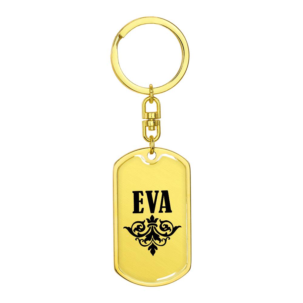 Eva v01a - Luxury Dog Tag Keychain