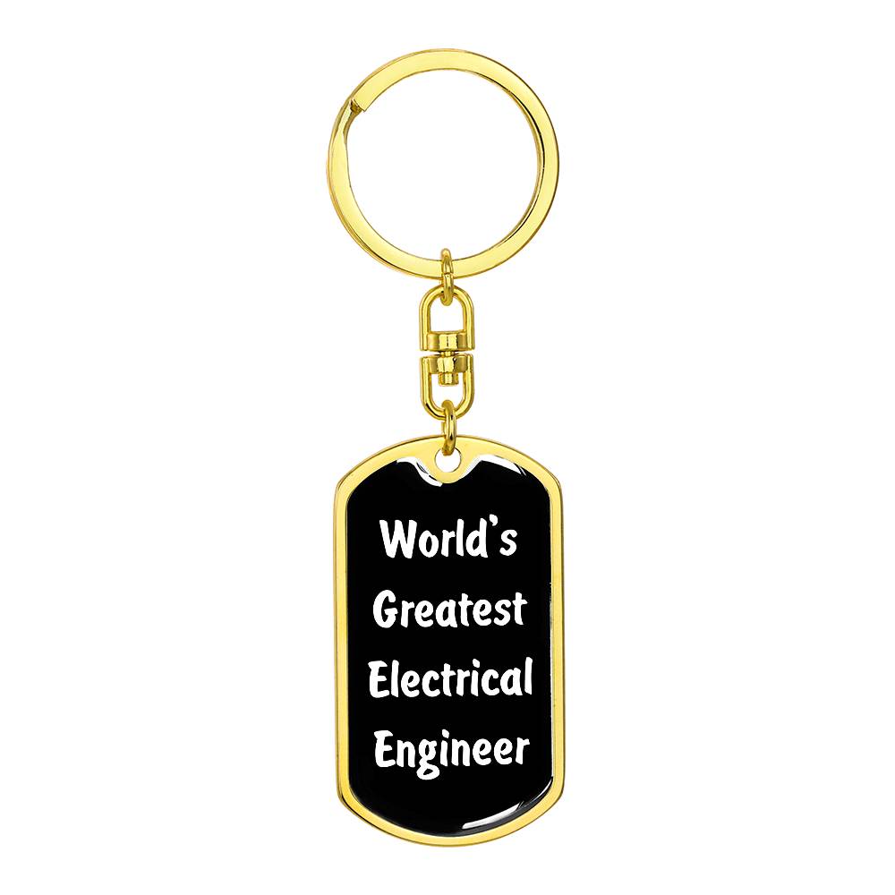World's Greatest Electrical Engineer v3 - Luxury Dog Tag Keychain