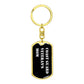 Coast Guard Veteran's Mom v3 - Luxury Dog Tag Keychain