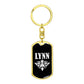 Lynn v03a - Luxury Dog Tag Keychain