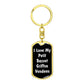 Love My Petit Basset Griffon Vendeen v6 - Luxury Dog Tag Keychain