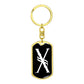 Initial X v001-13 - Luxury Dog Tag Keychain
